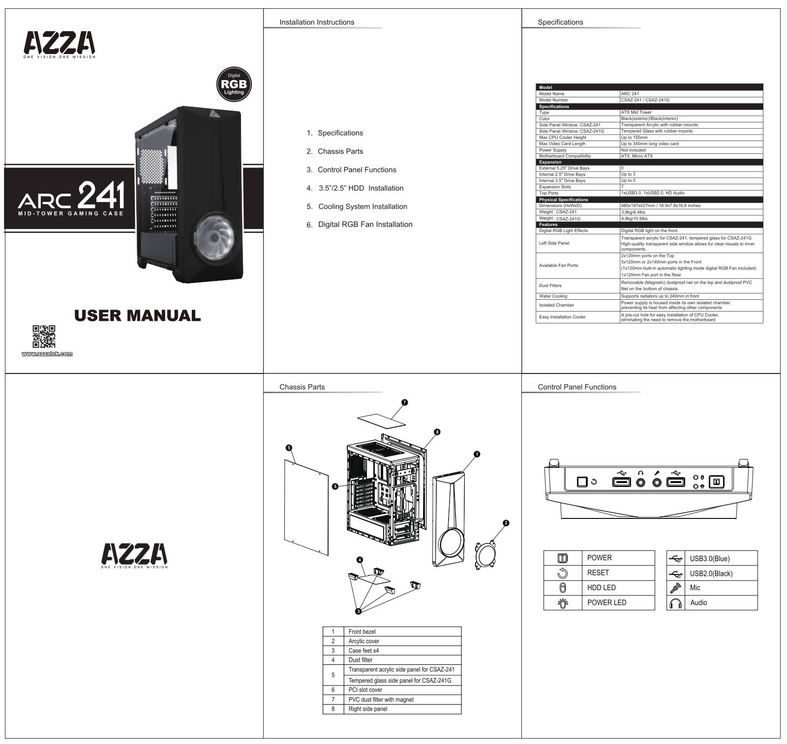 AZZA CSAZ-241G Service Manual