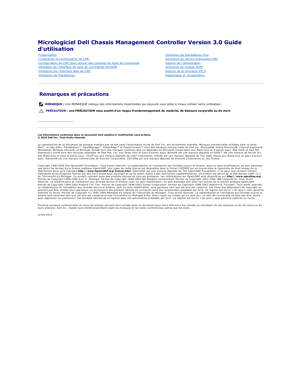 Dell Chassis Management Controller Version 3.0 Manual