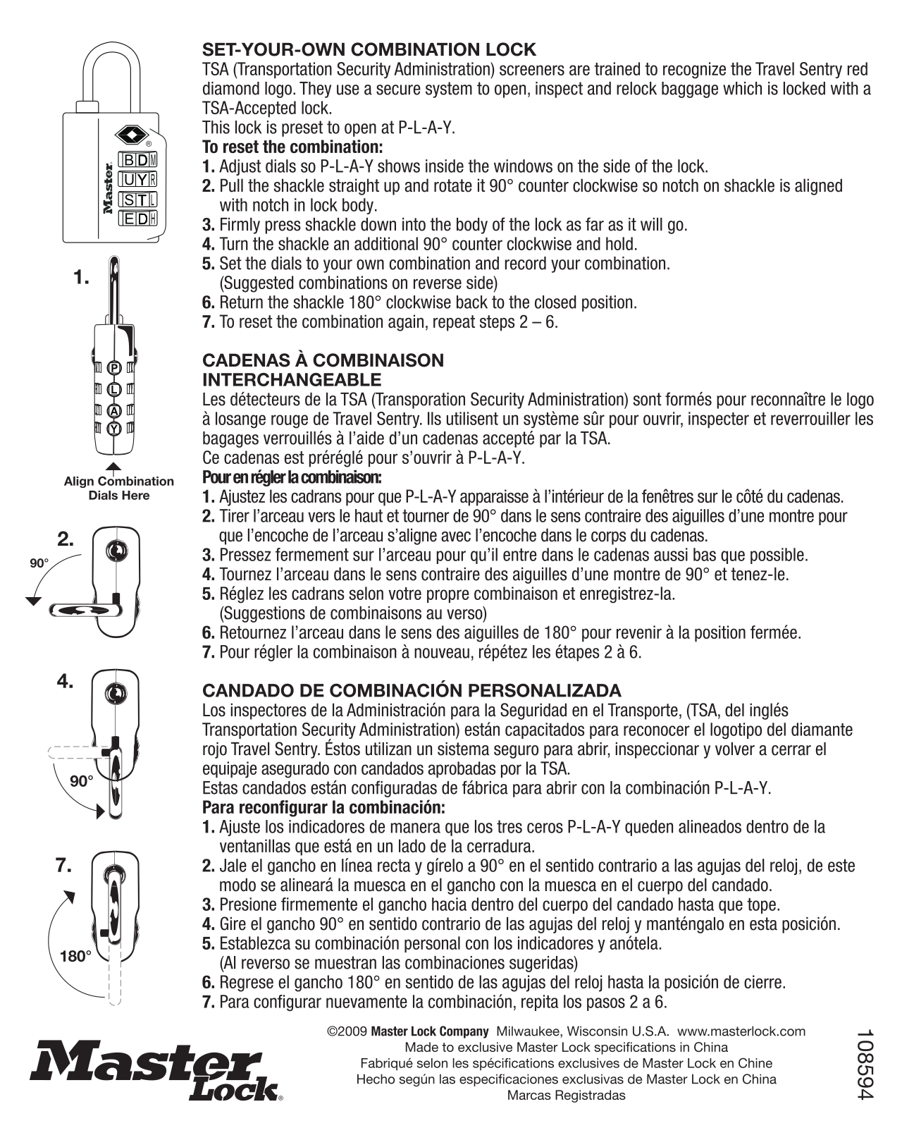 Master Lock 4691DWD User Manual