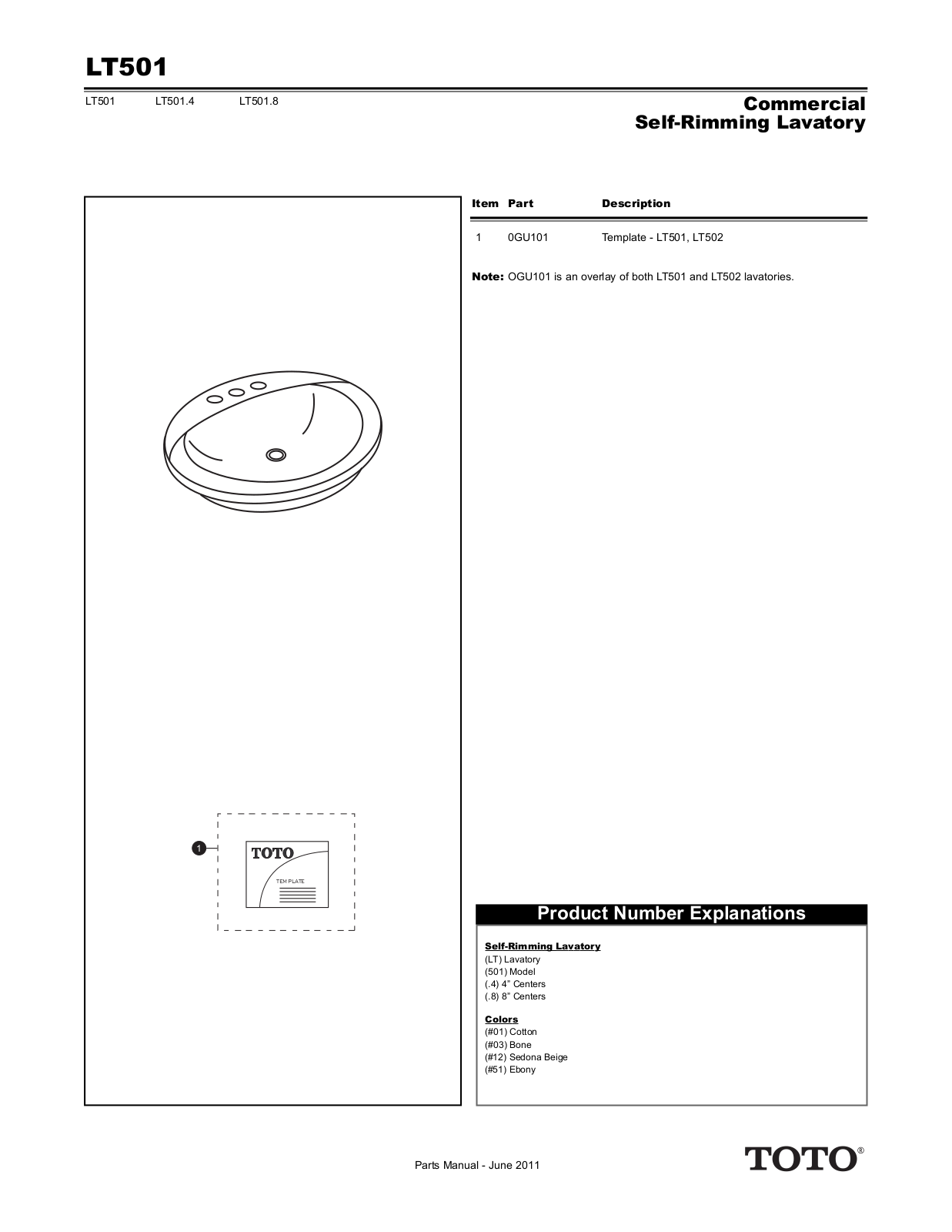 TOTO TOT1506 Specifications - ManualMachine.com