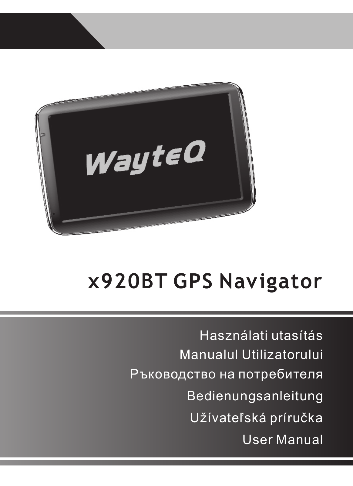 Wayteq X920 BT Operating Guide