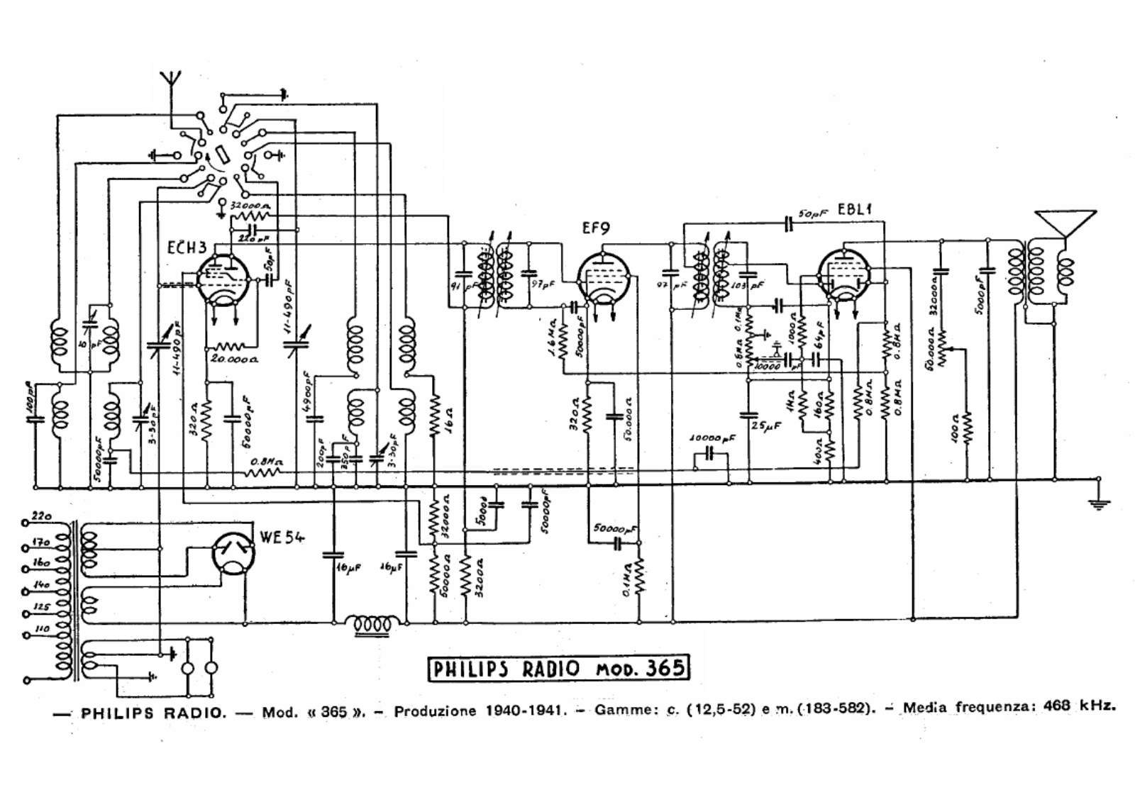 Philips 365 schematic