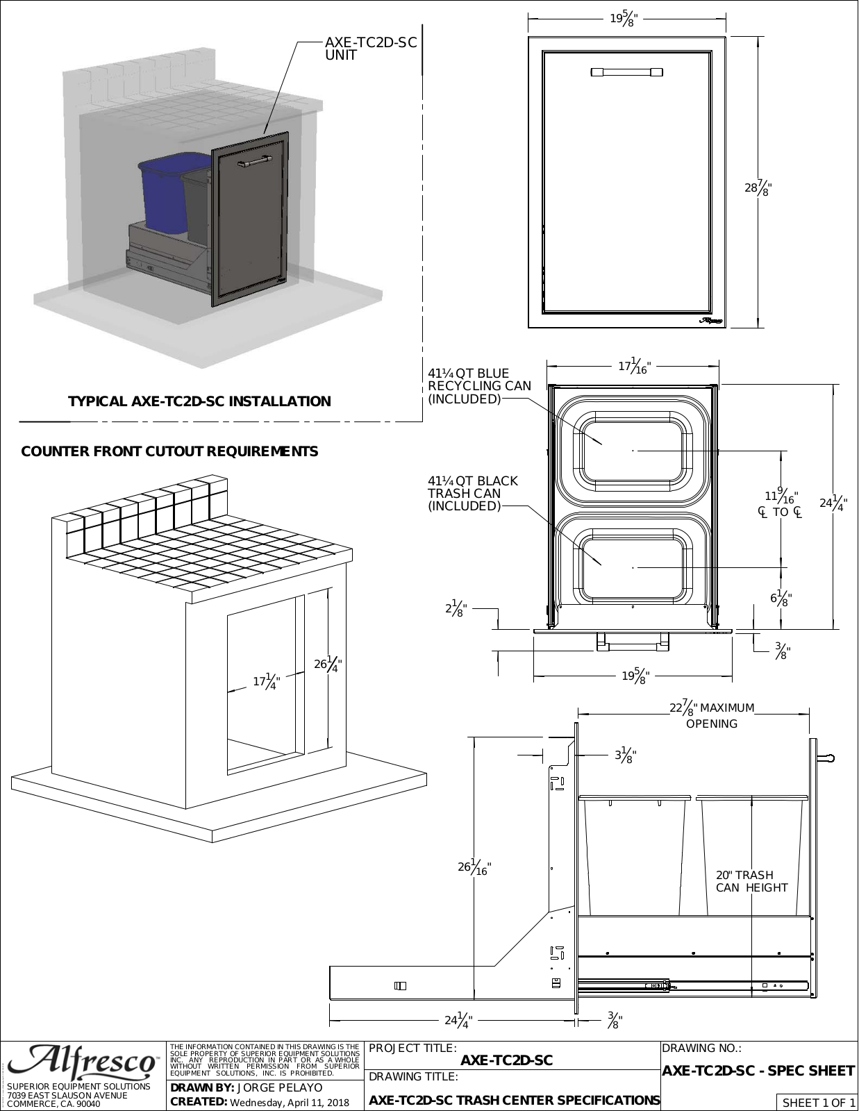 Alfresco AXETC2DSC Specifications - ManualMachine.com