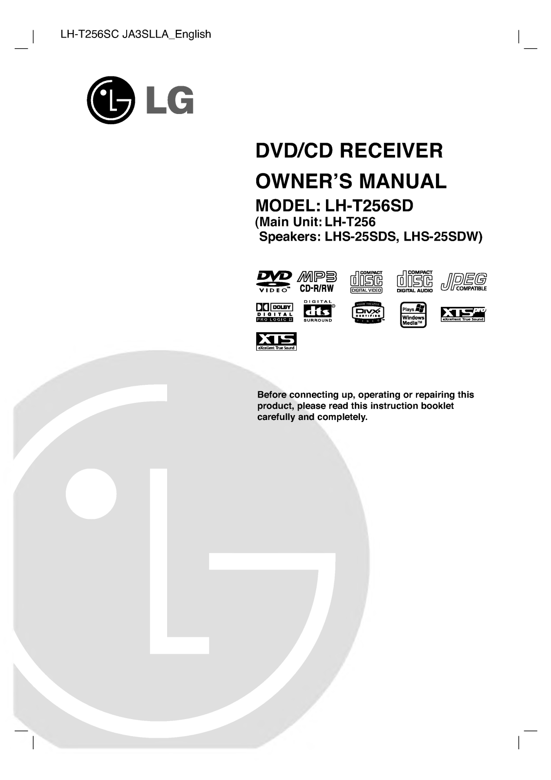 LG LH-T256SD User Manual