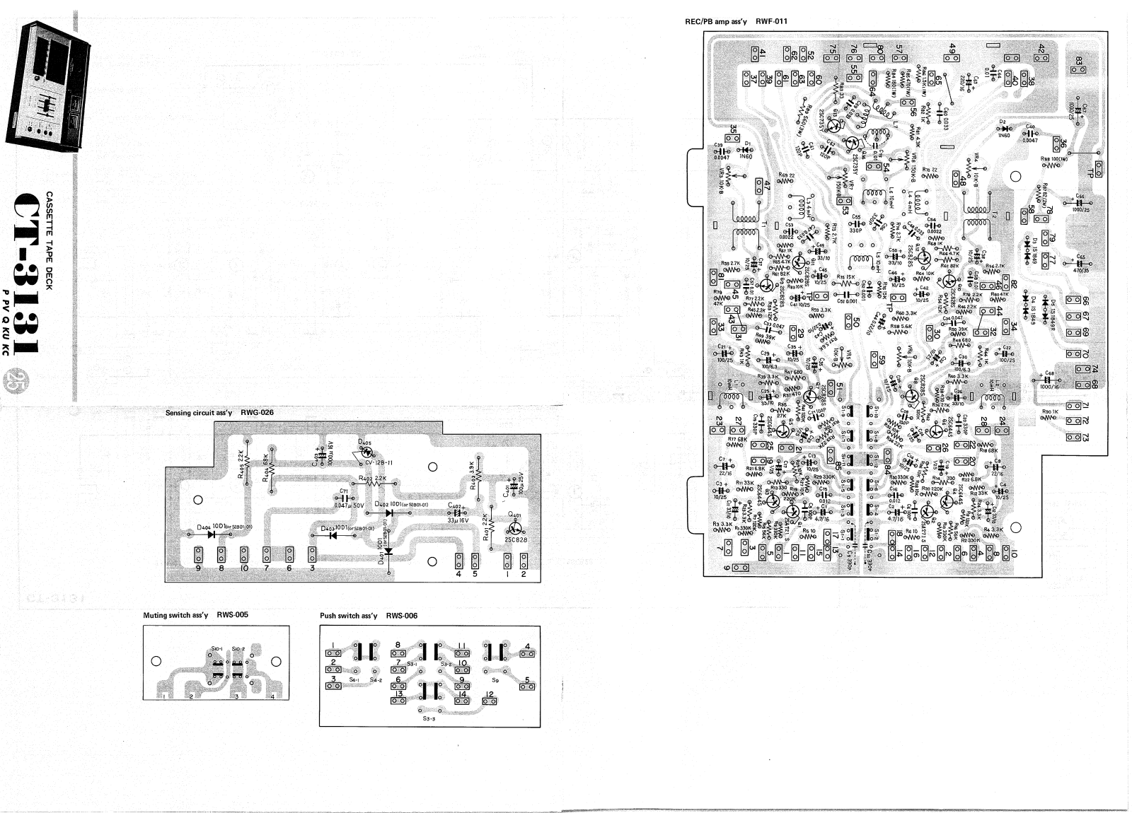 Pioneer CT-3131 Schematic