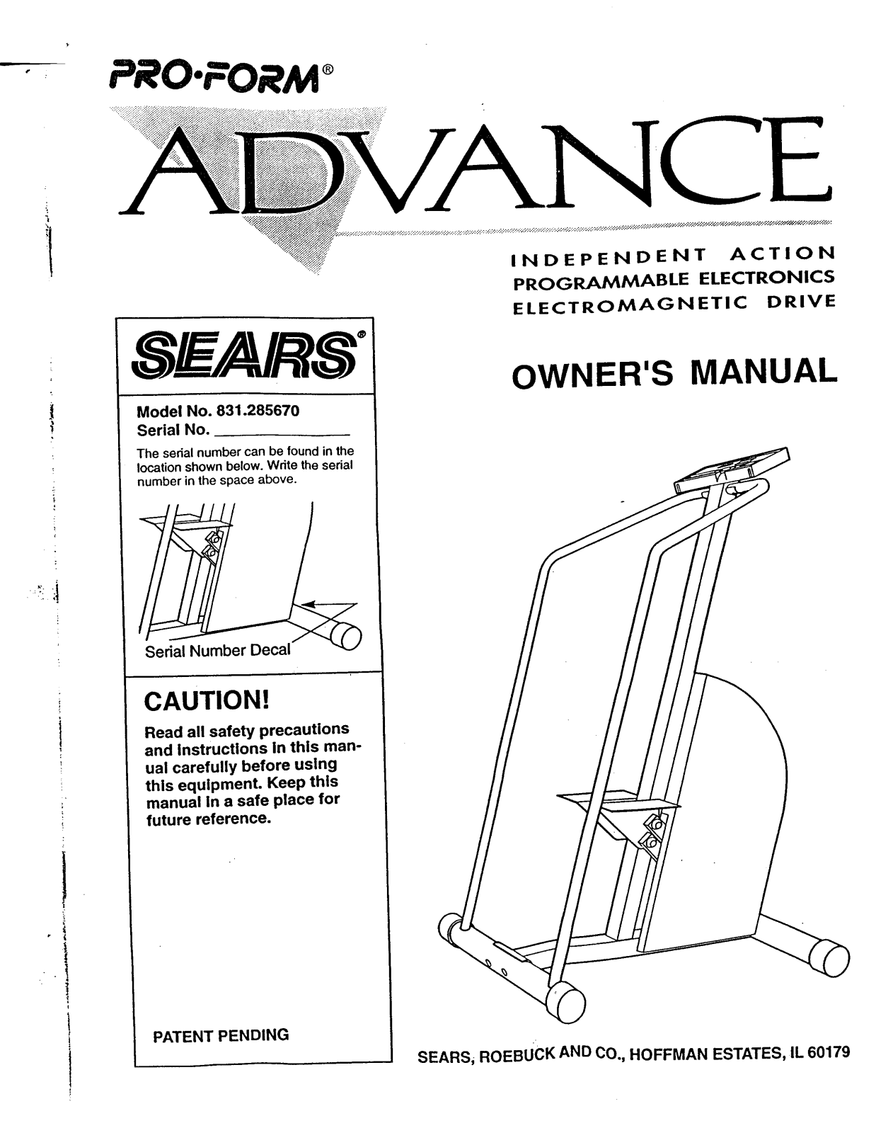 ProForm 285670 User Manual