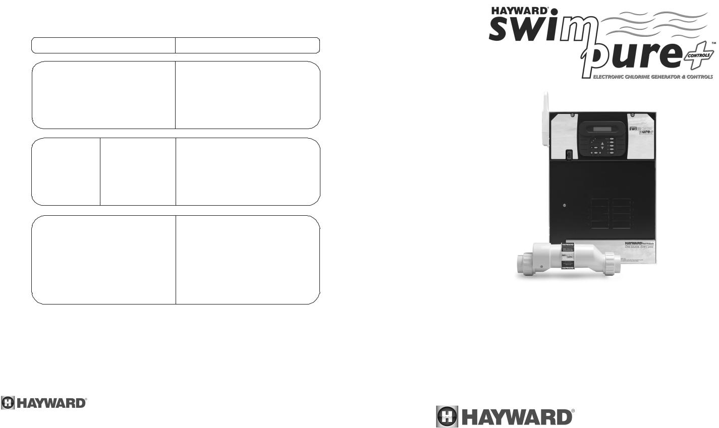 HAYWARD PL-P4-SWP User Manual