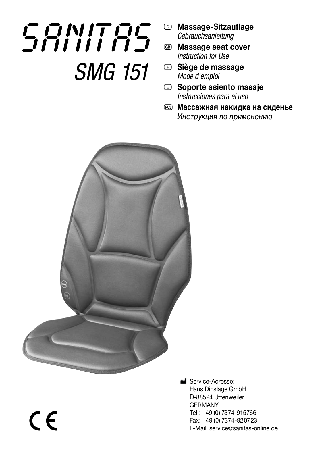 Sanitas SMG 151 User Manual