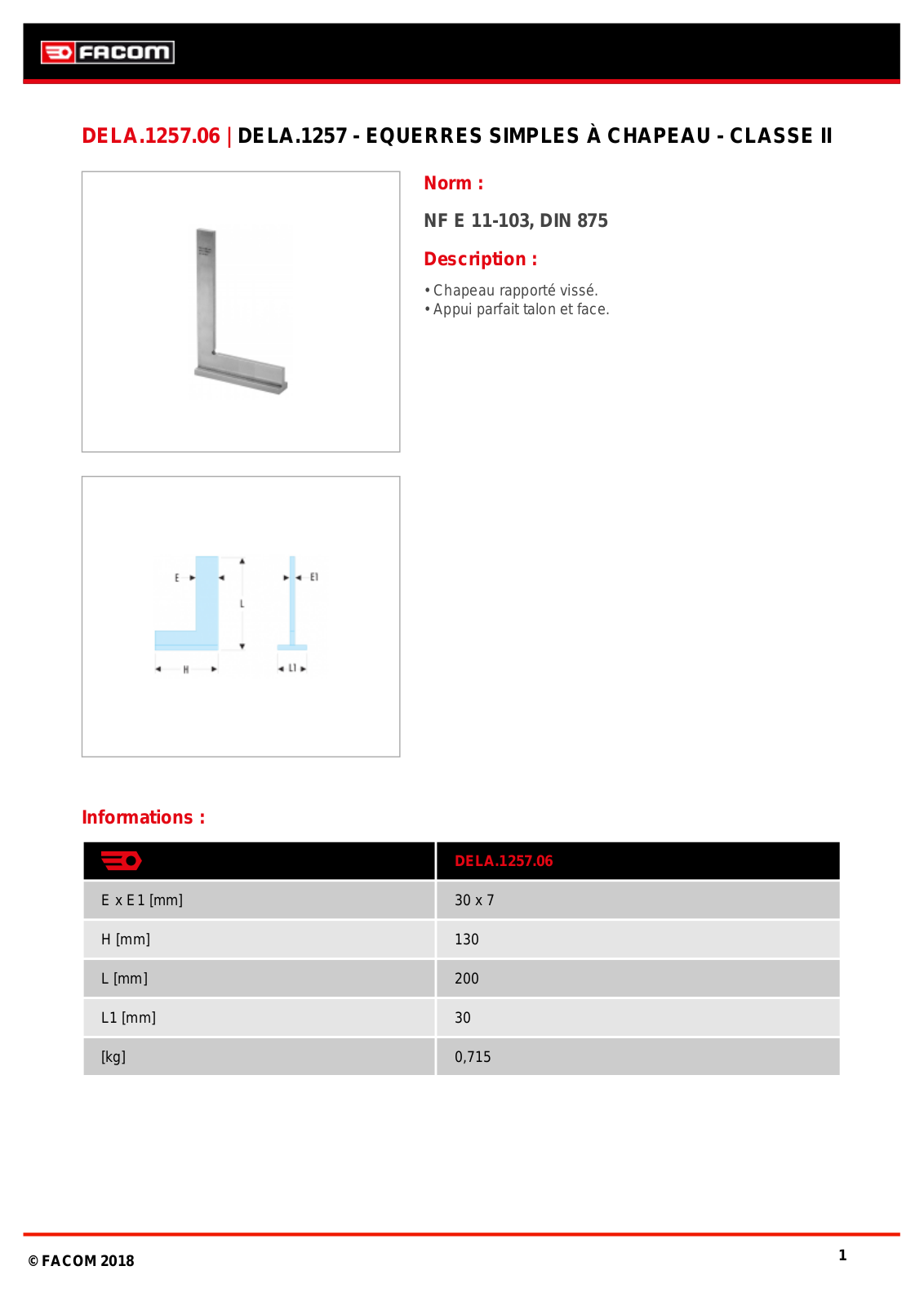 Facom DELA.1257.06 Specification - ManualMachine.com