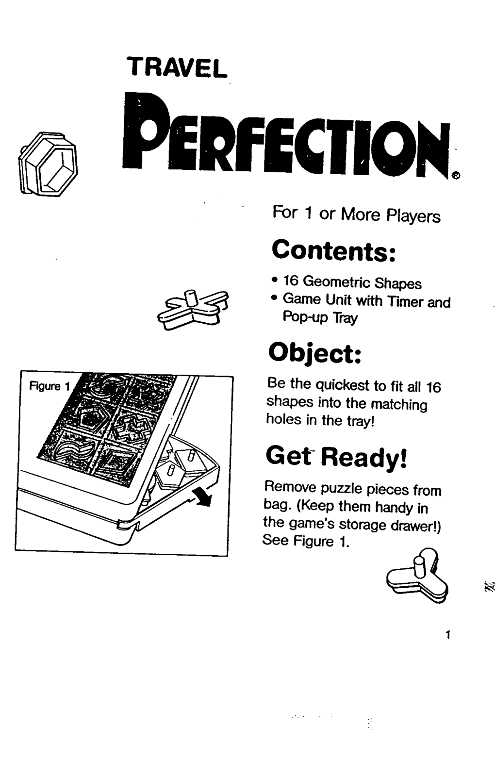 Hasbro PERFECTION TRAVEL User Manual