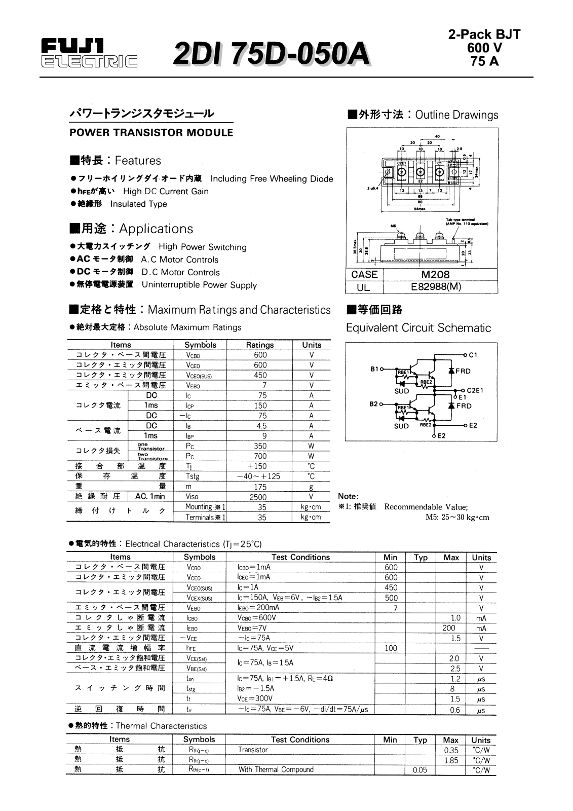 CALLM 2DI75D-050A Datasheet