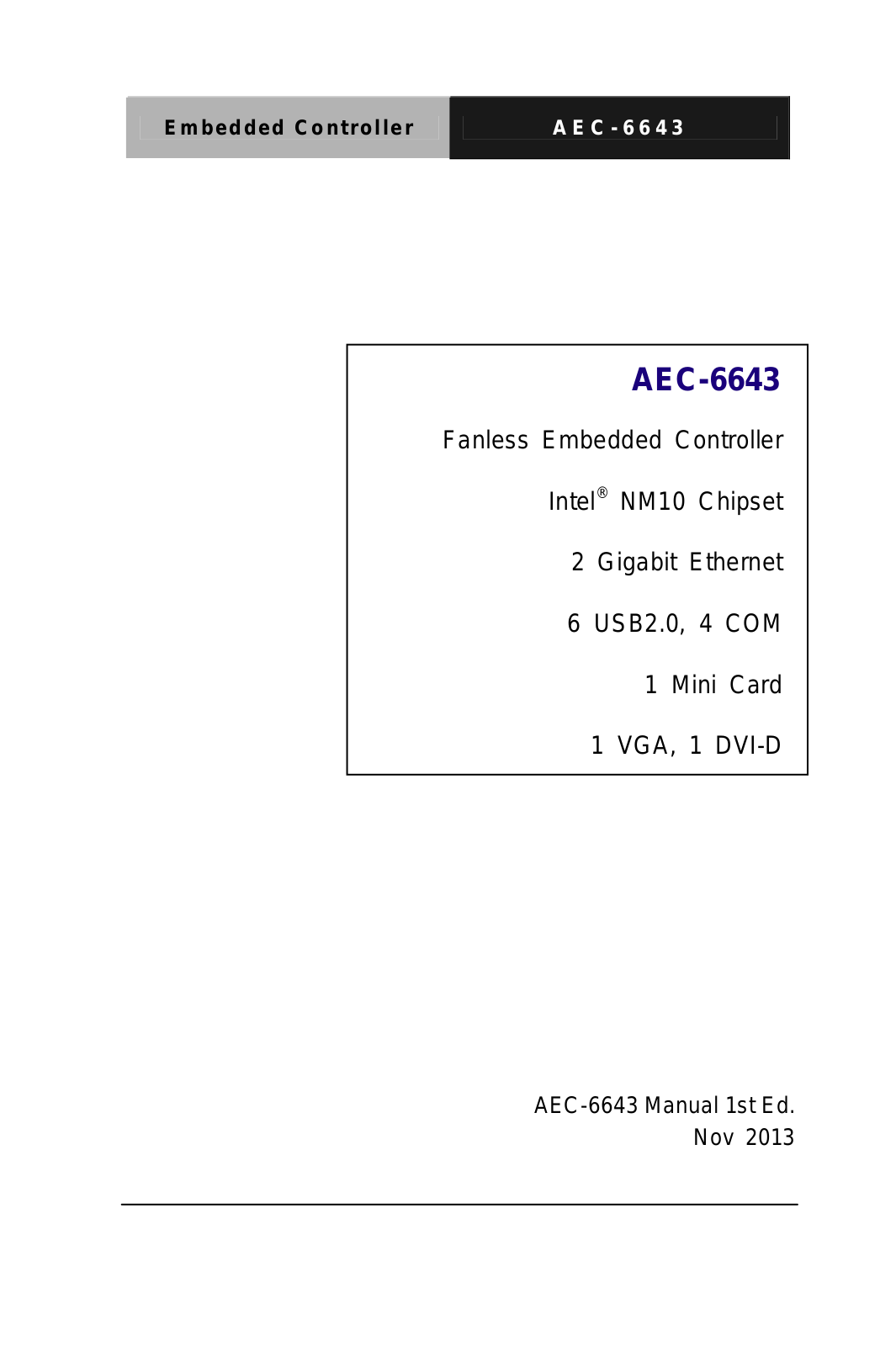 AAEON AEC-6643 User Manual