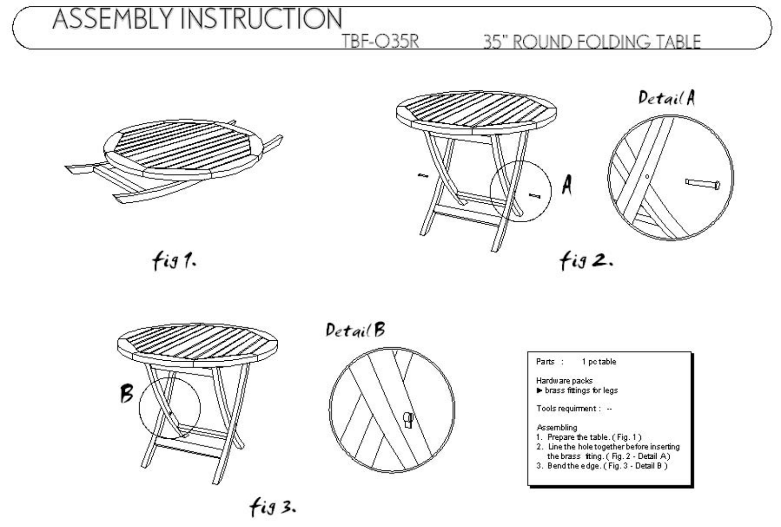 Anderson TBF035R Assembly Guide