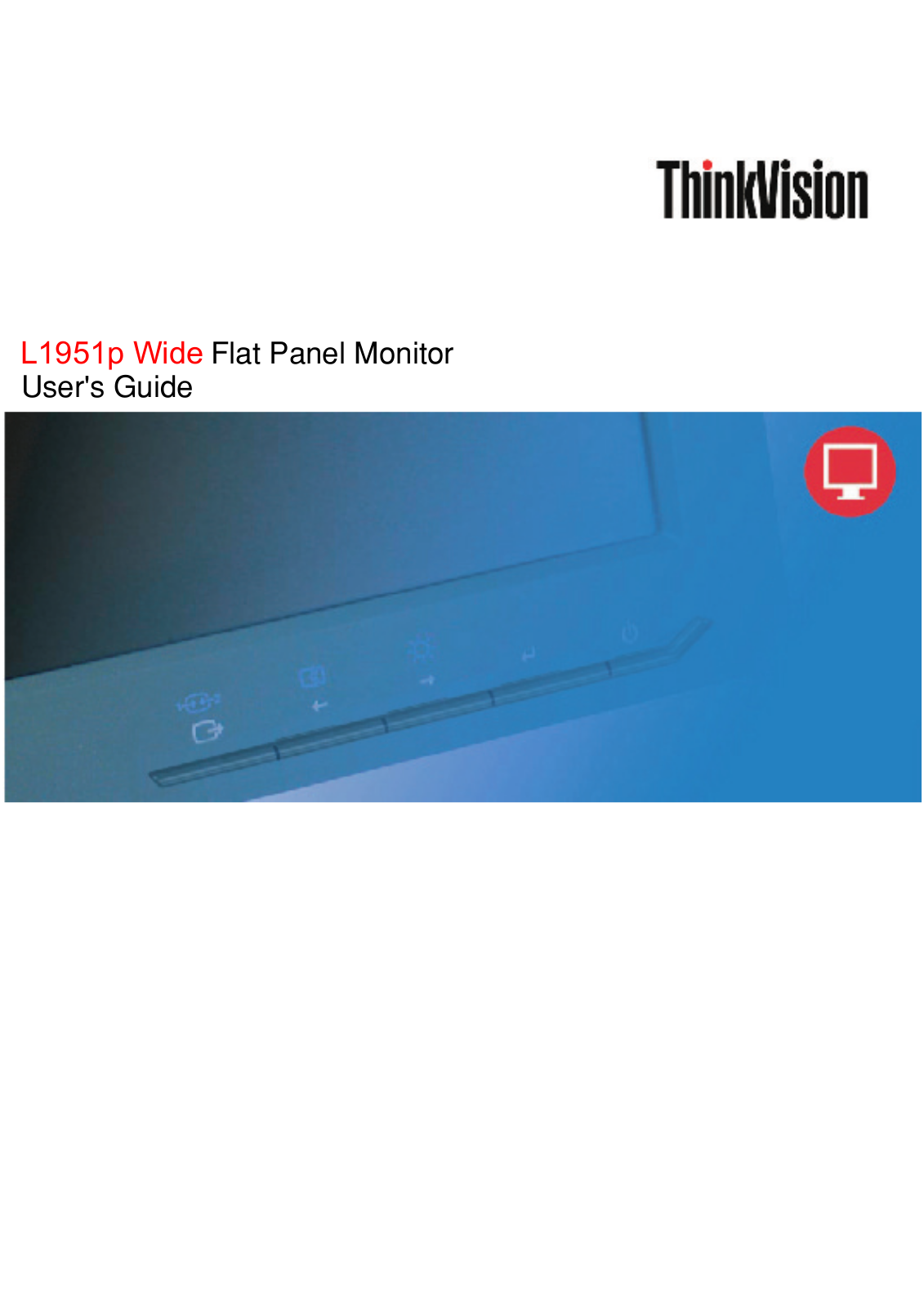 ThinkVision L1951p User Guide