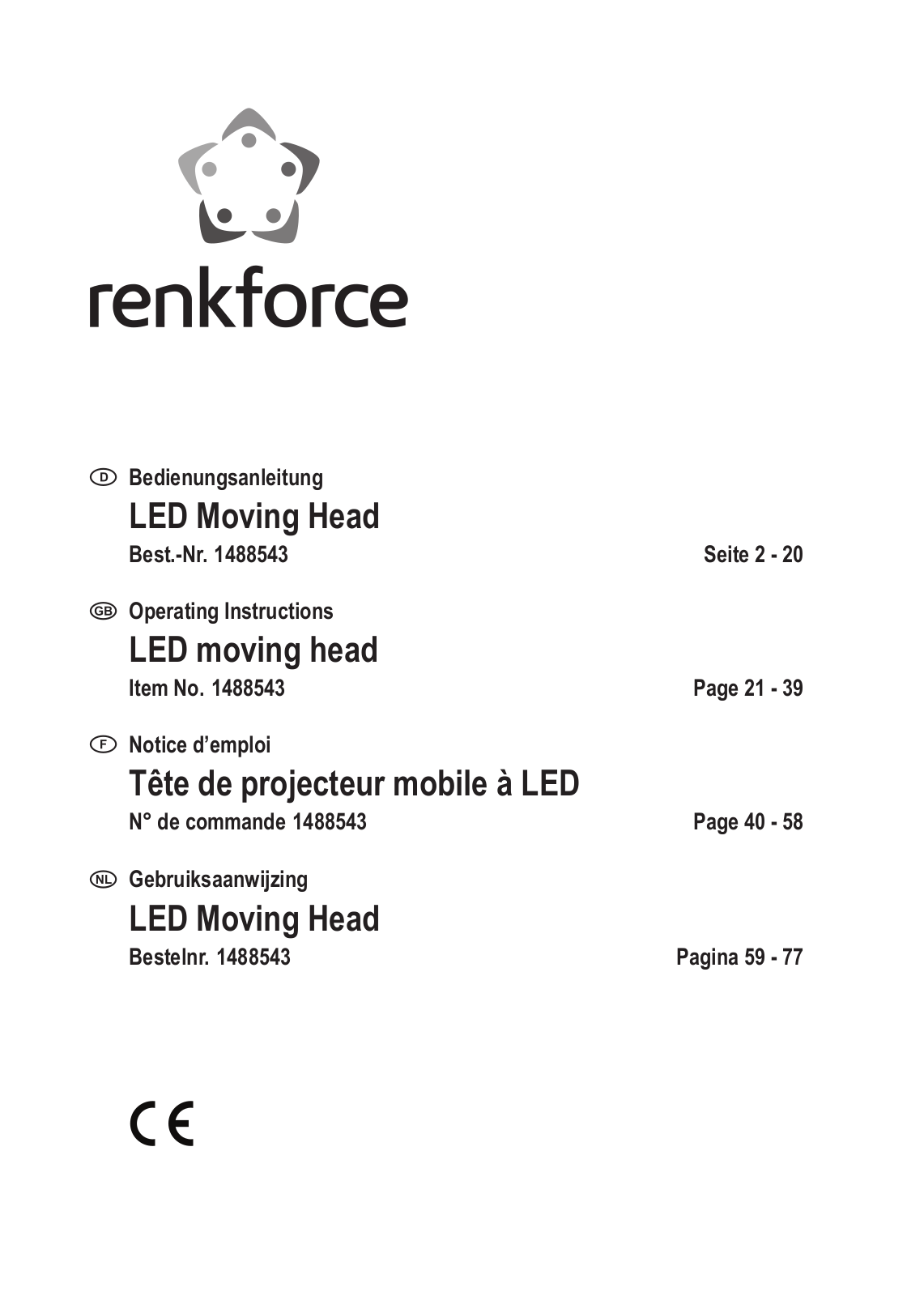 Renkforce 1488543 Operating Instructions