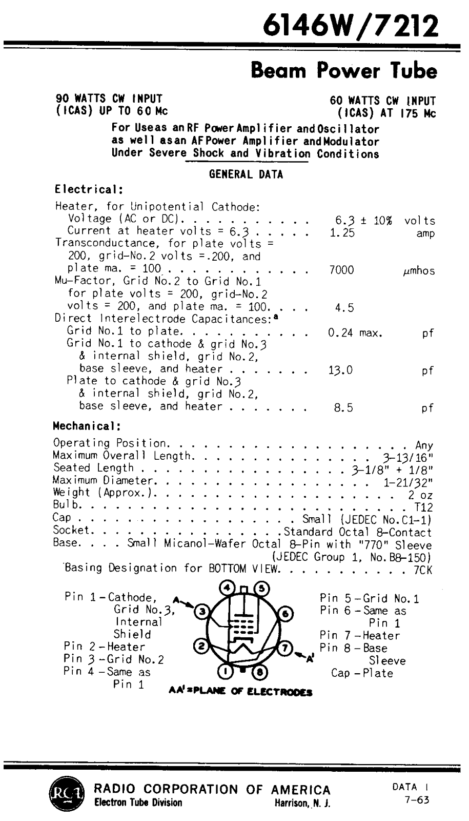 Datasheet 6146W Specification - ManualMachine.com