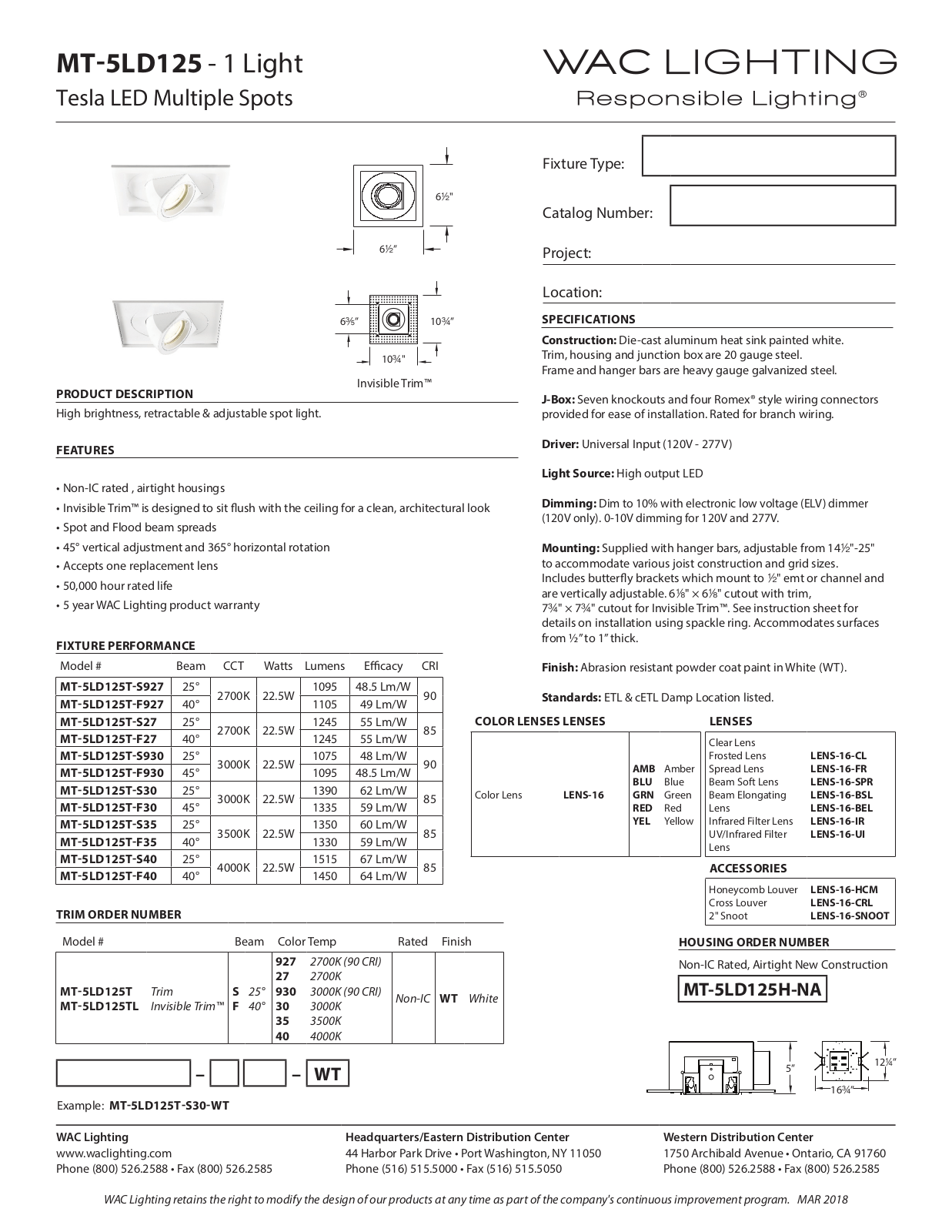 WAC Lighting WAC8119 Specifications - ManualMachine.com