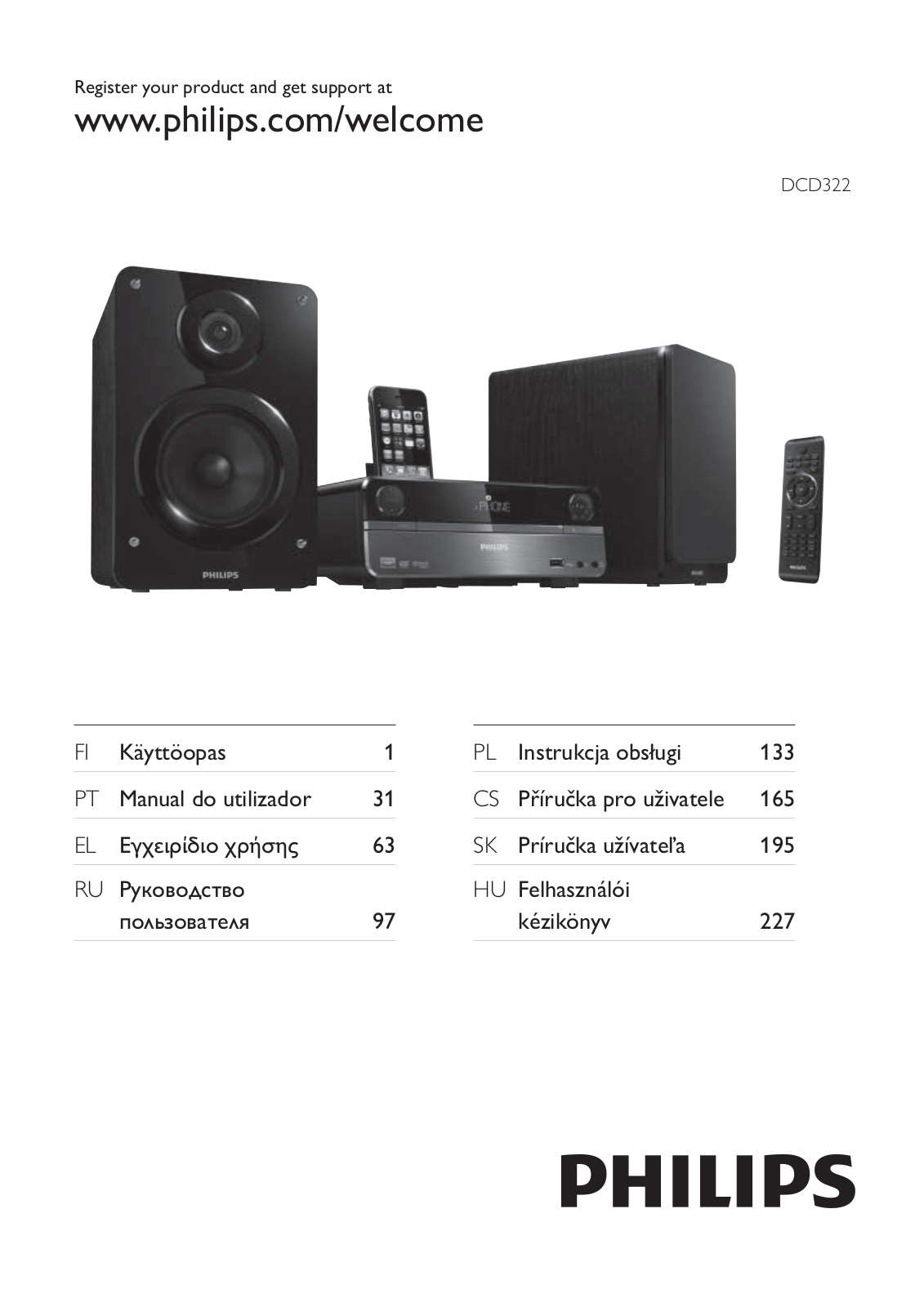 Philips DCD322 User manual