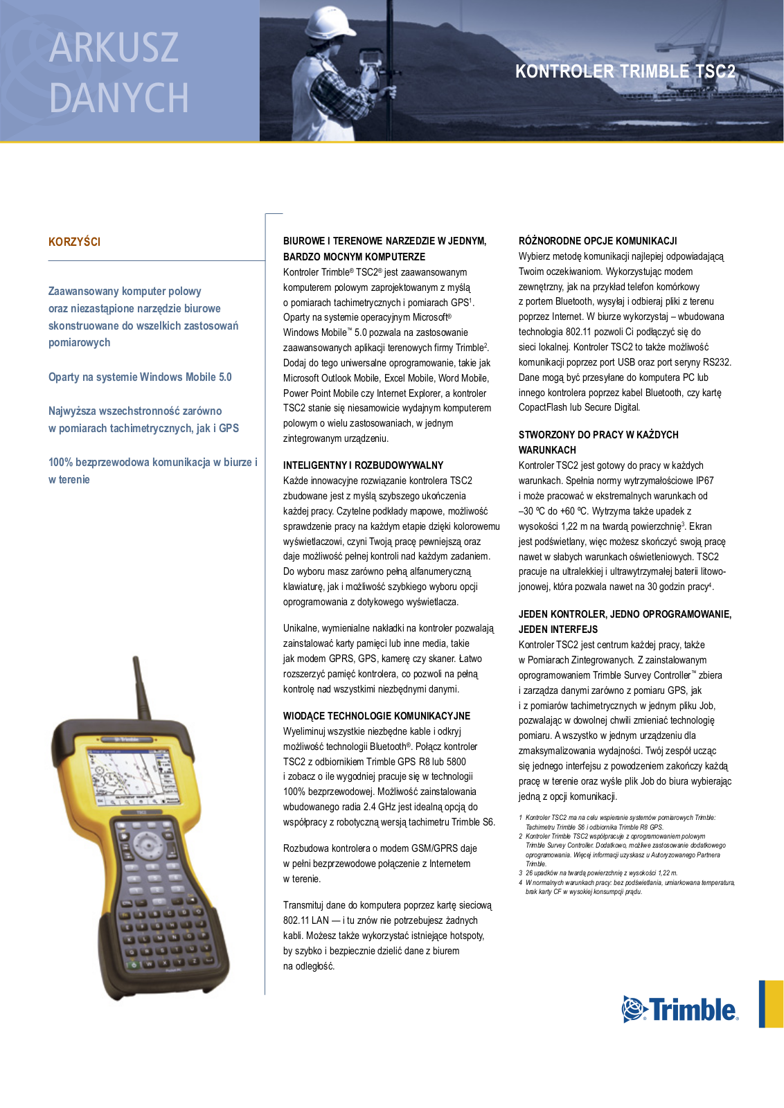 Trimble TSC2 DATASHEET