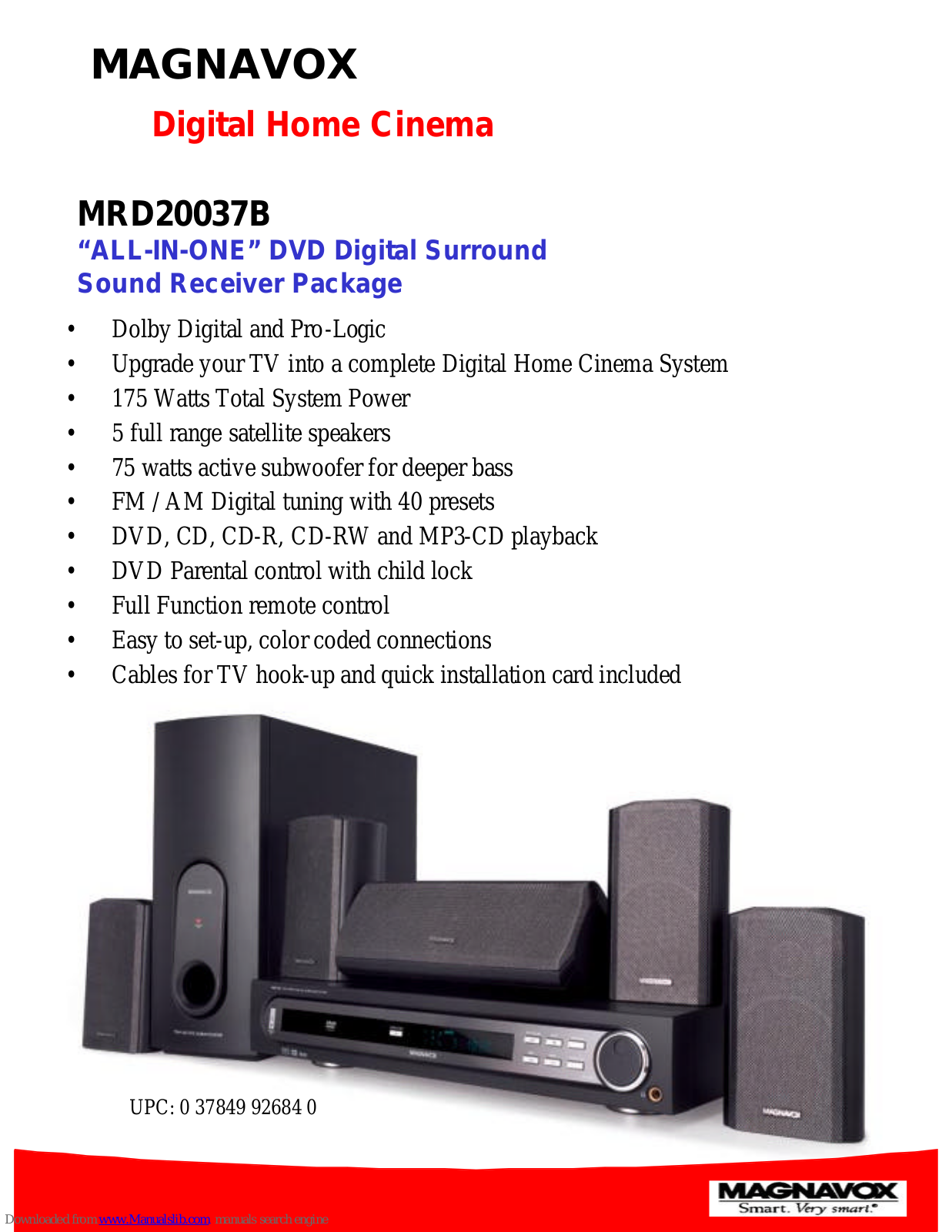 Magnavox MRD20037B User Manual