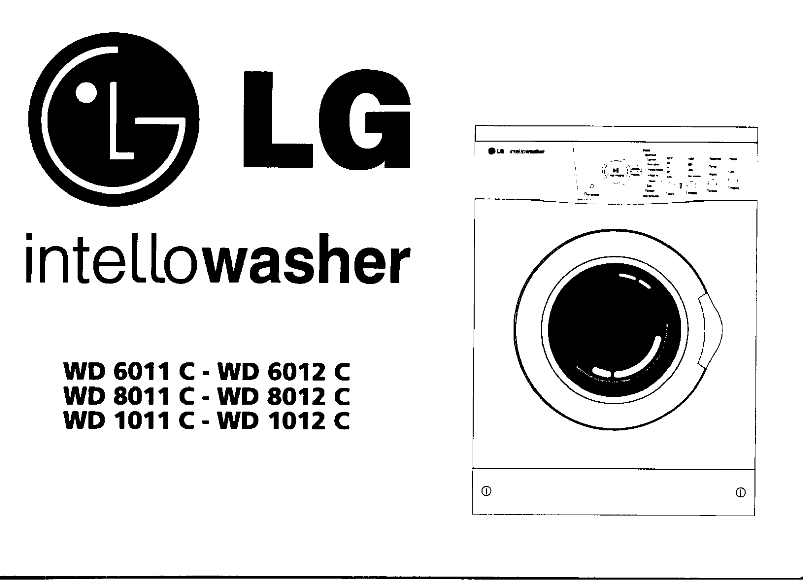LG WD-6011C, WD-6012C, WD-8011C, WD-8012C User Manual
