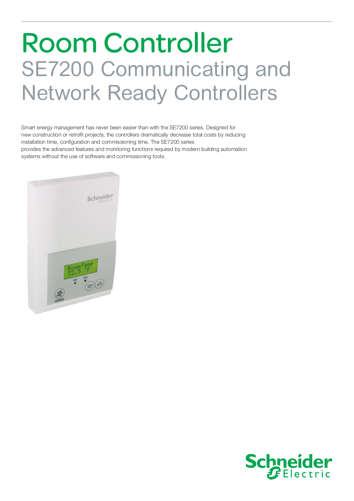 Schneider Electric SE7200 Data Sheet