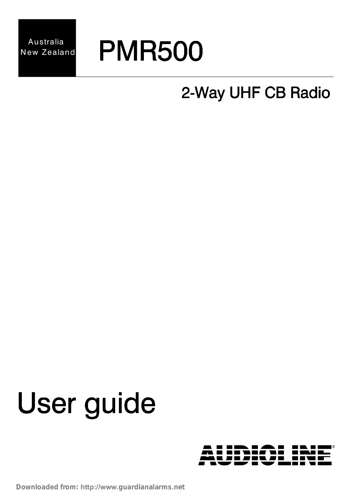 Audioline PMR500 User Manual