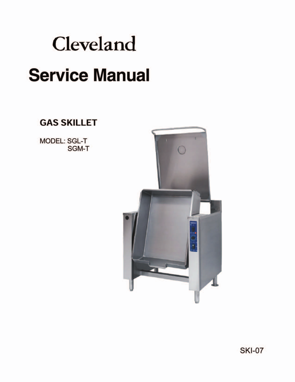 Cleveland Range SGM-T User Manual