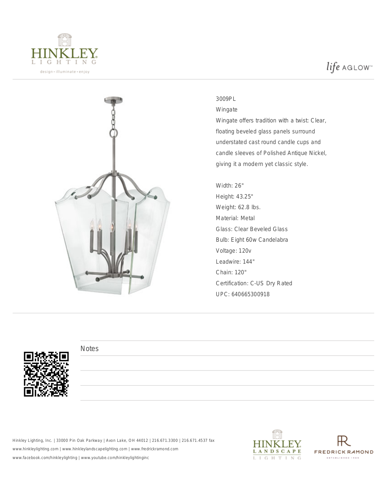 Hinkley HD4834 Spec Sheet - ManualMachine.com