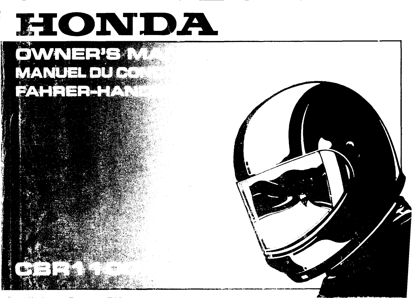Honda CBR1100XX 2001 Owner's Manual