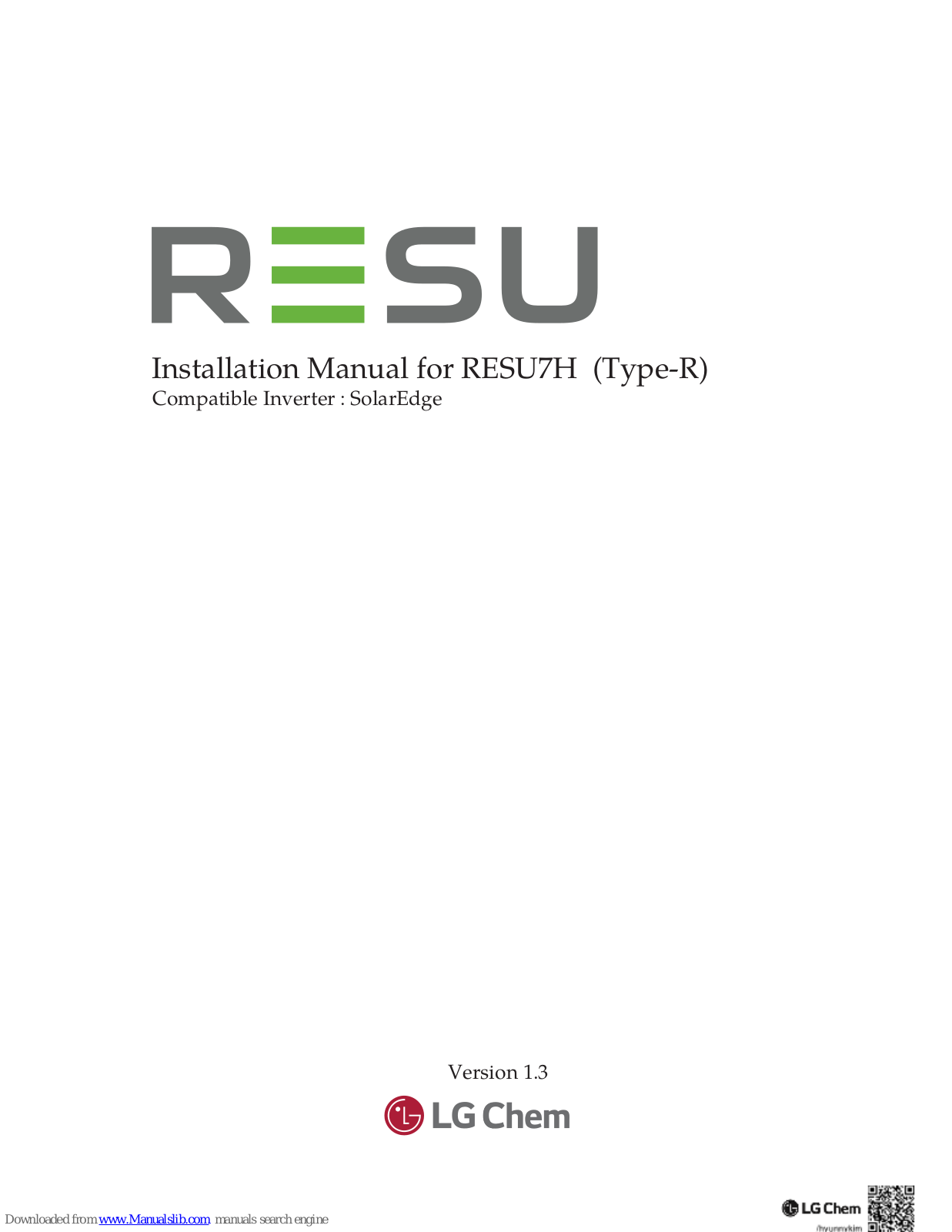 LG Chem Resu7H Installation Manual