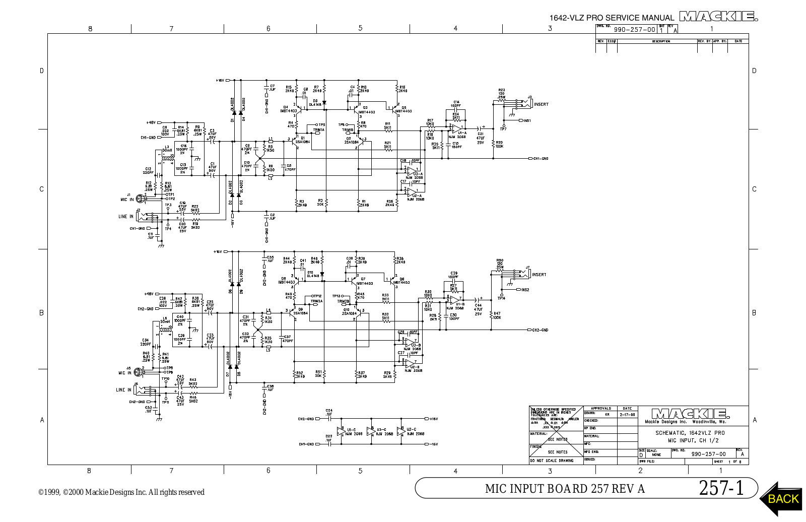 Mach 1 Acoustics 1642-VLZPRO Schematic