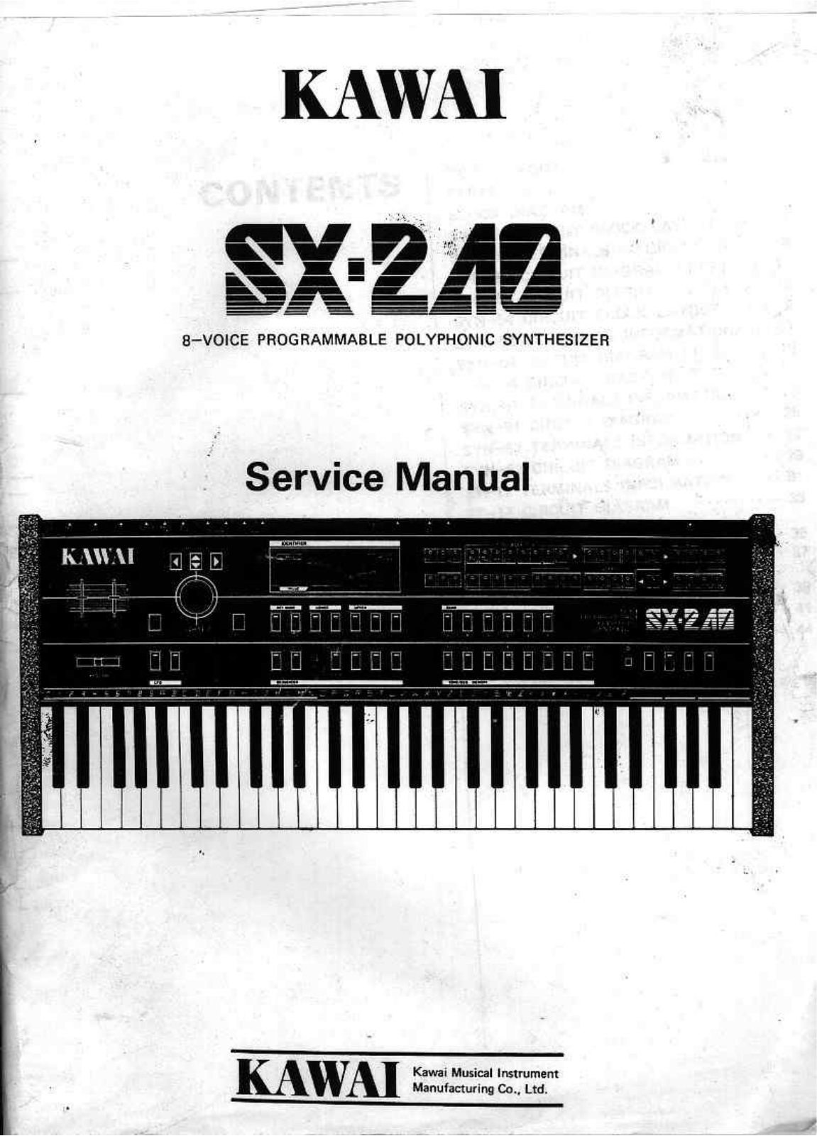 Kawai SX-240 User Manual