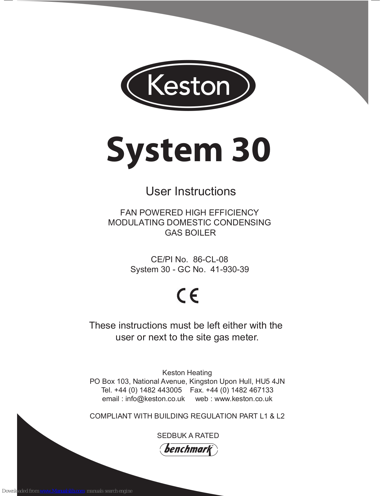 Keston System 30 User Instructions