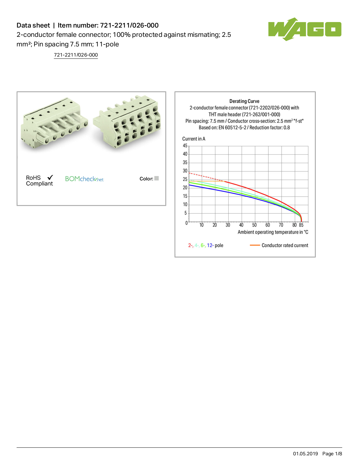 Wago 721-2211/026-000 Data Sheet