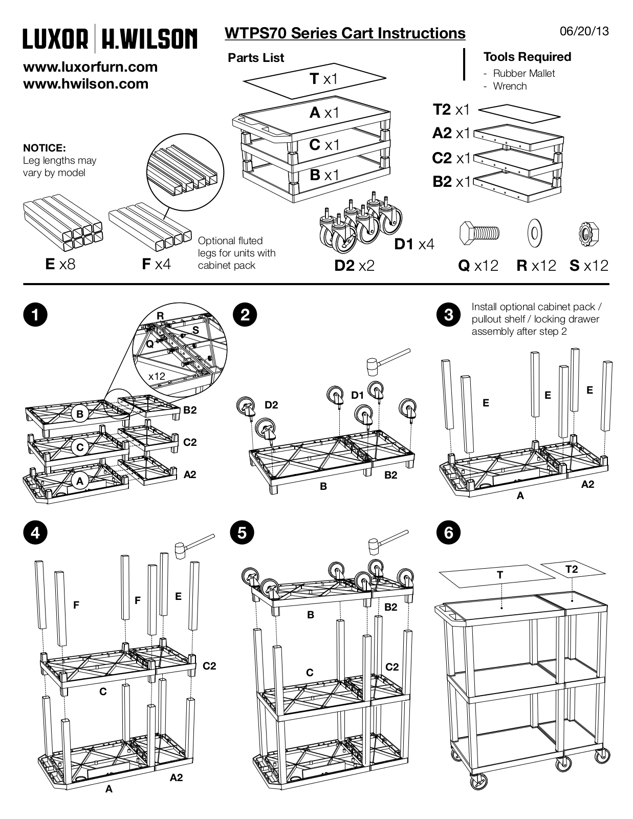 Luxor|H.Wilson WTPS70 User Manual