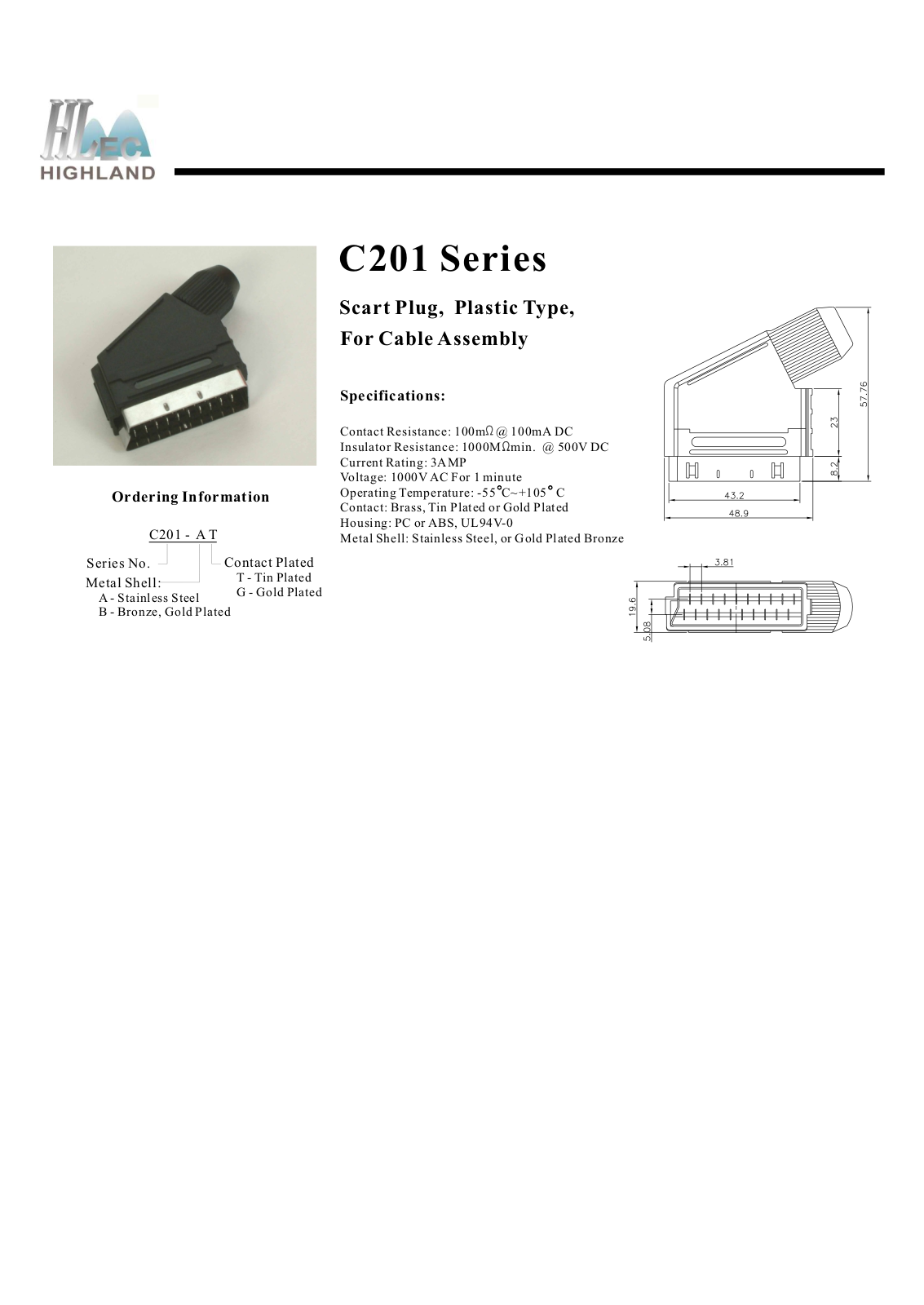 Rainbow Electronics C201 User Manual