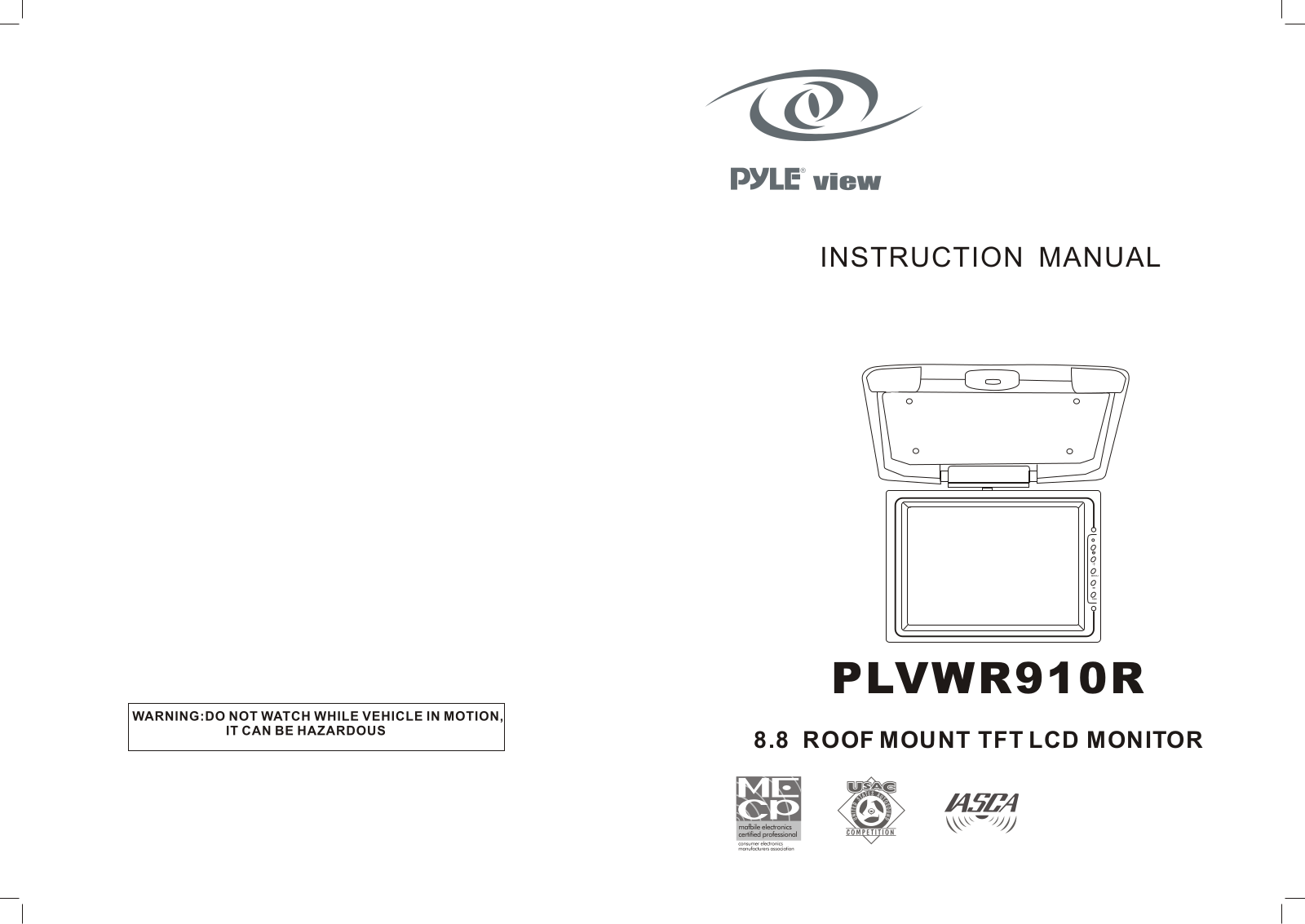 PYLE Audio PLVWR910R User Manual