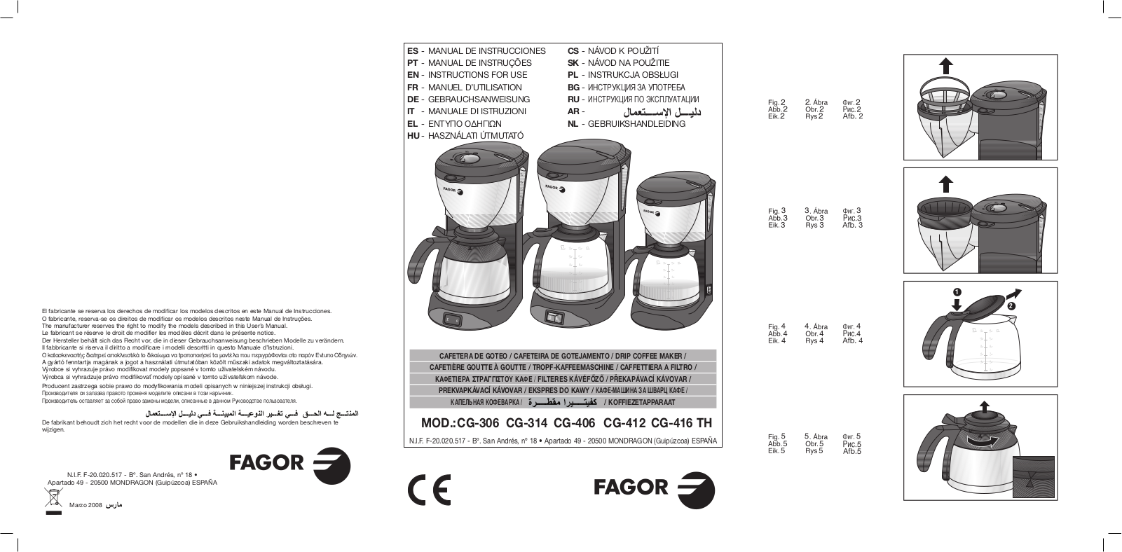 Fagor CG-306 User Manual