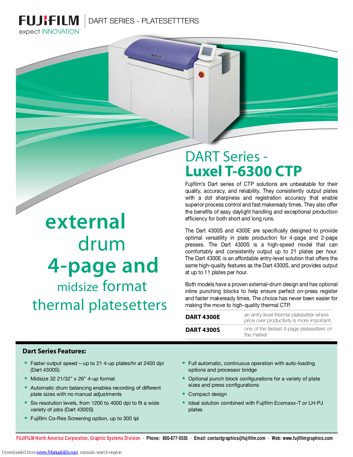 FujiFilm DART 4300E, DART 4300S Specifications