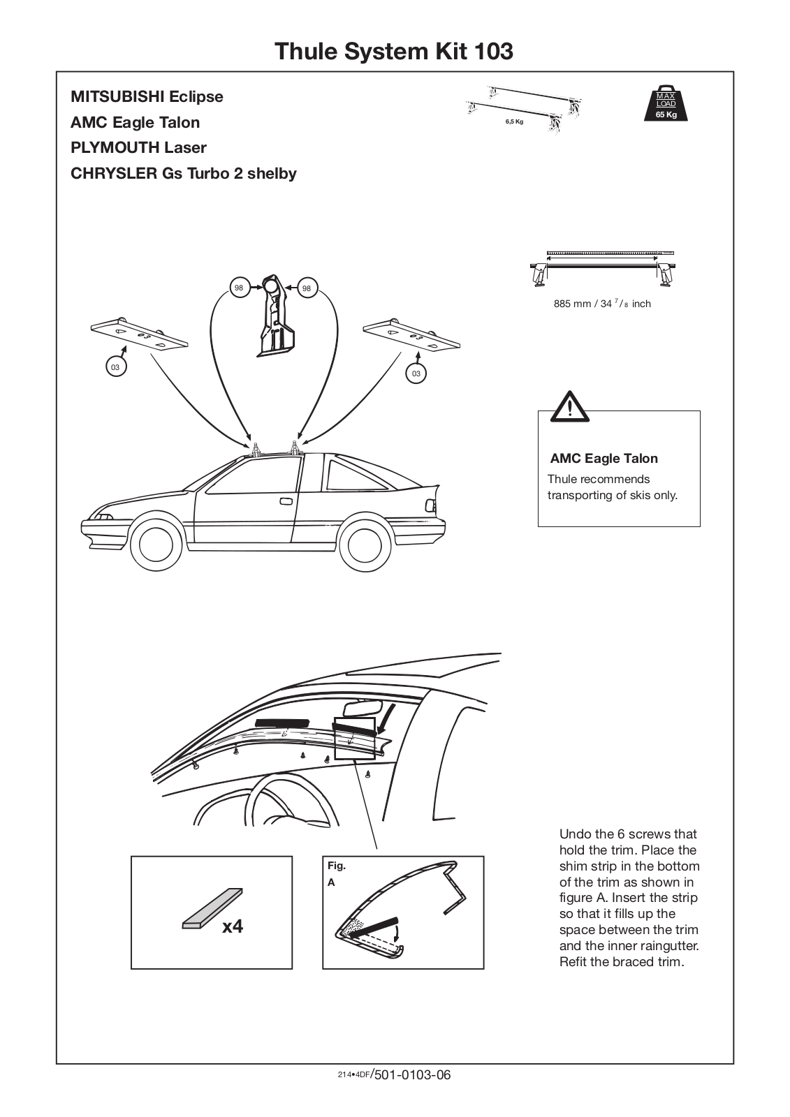 Thule 103 User Manual