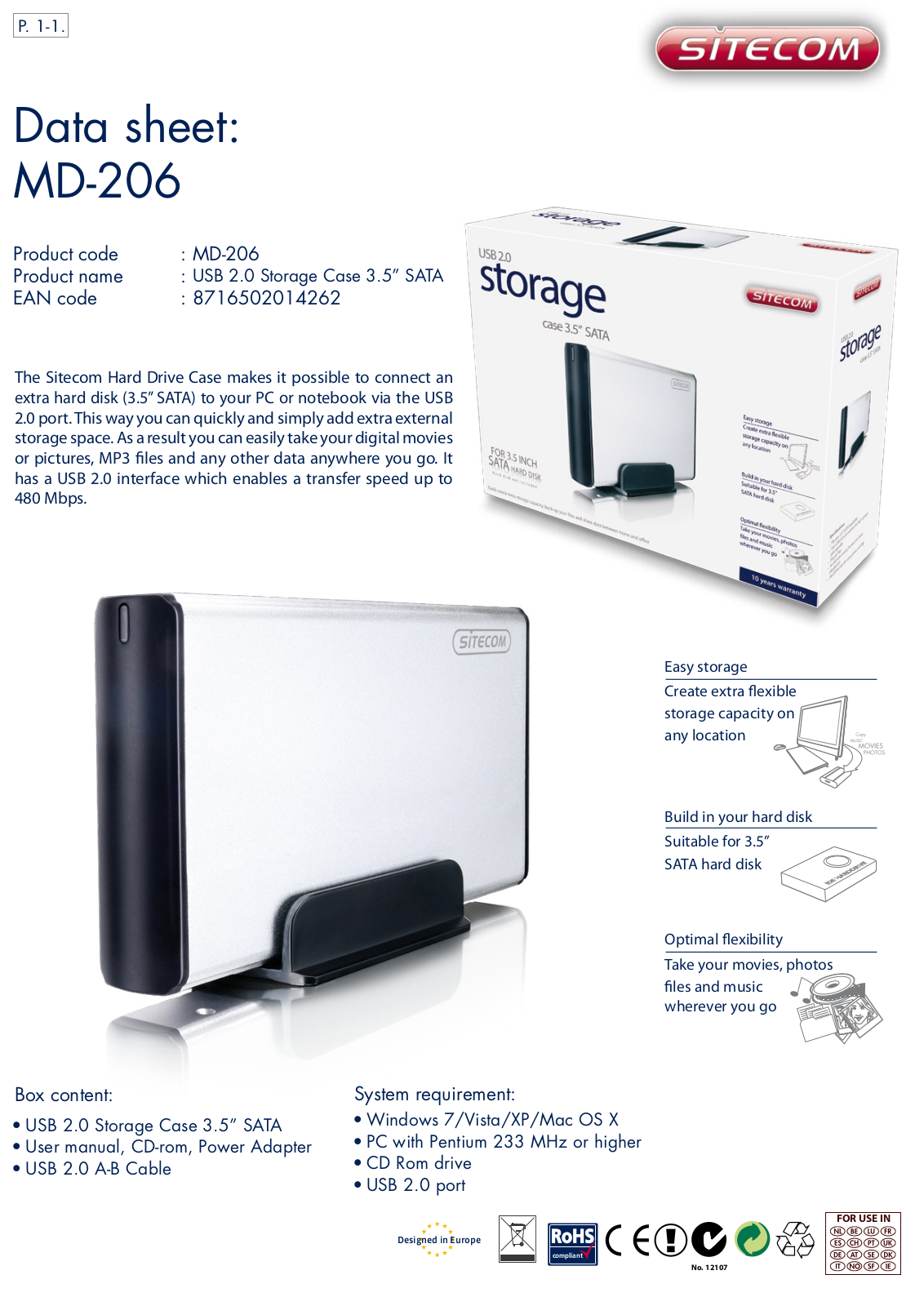 Sitecom MD-206 DATASHEET