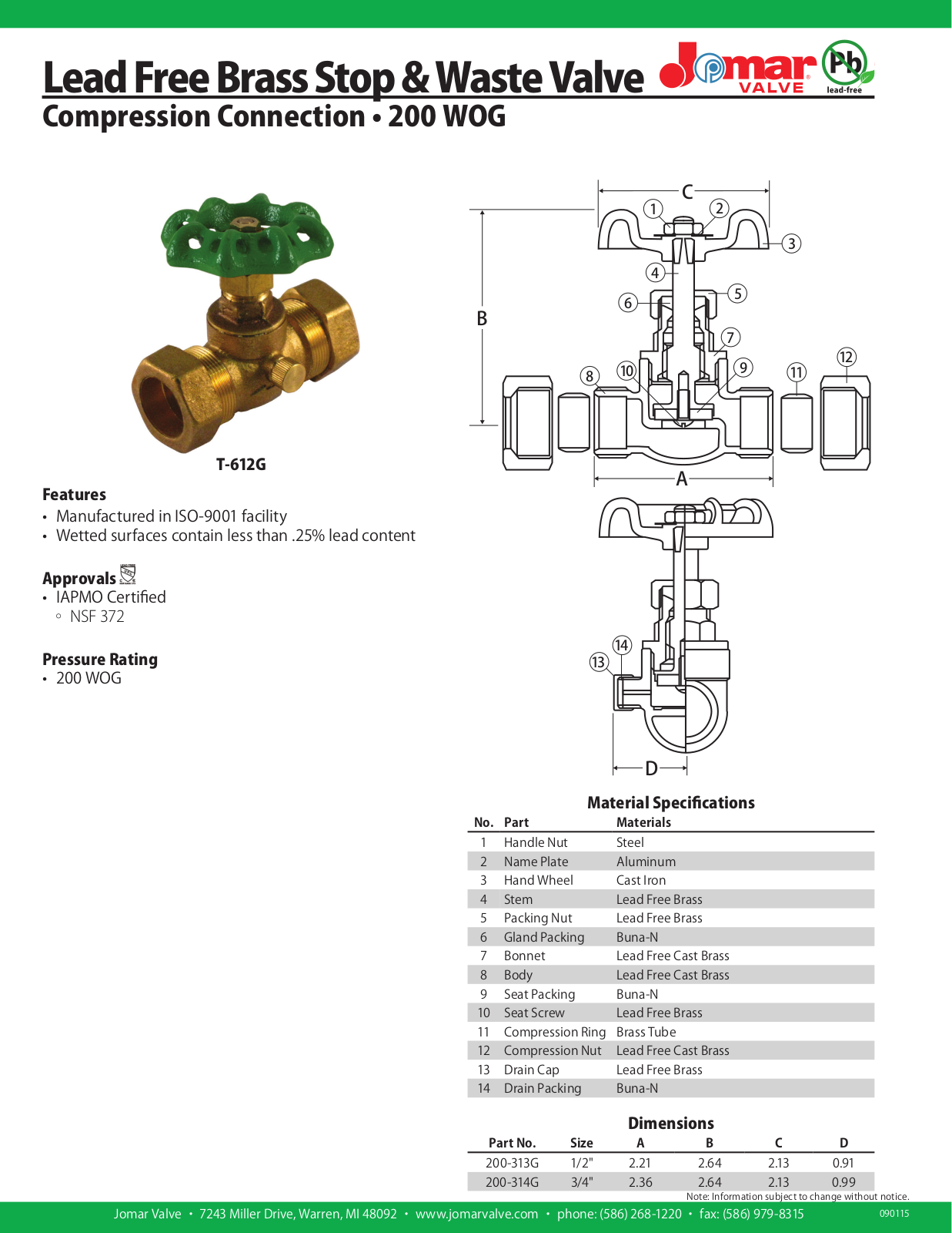 Jomar T-612G User Manual