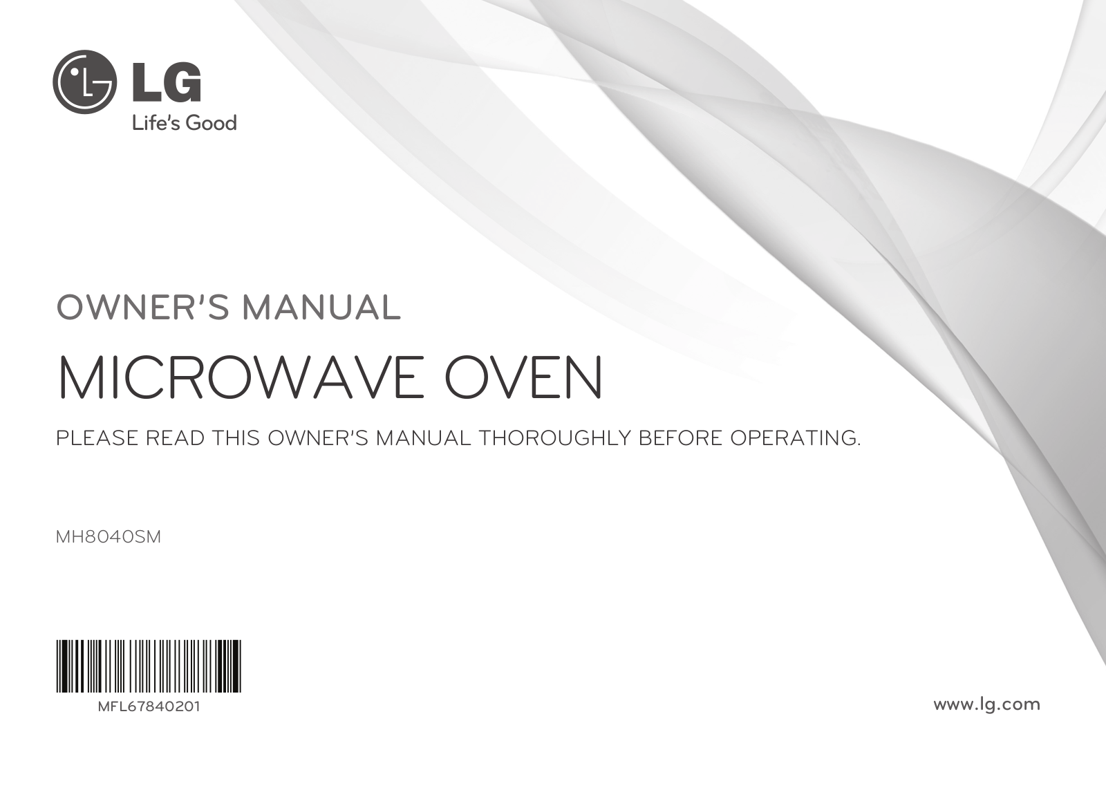 LG MH8040SM Owner’s Manual