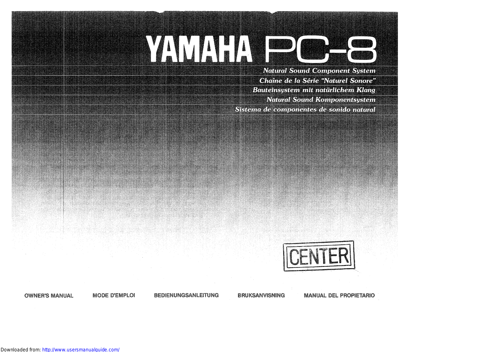Yamaha Audio PC-8 User Manual