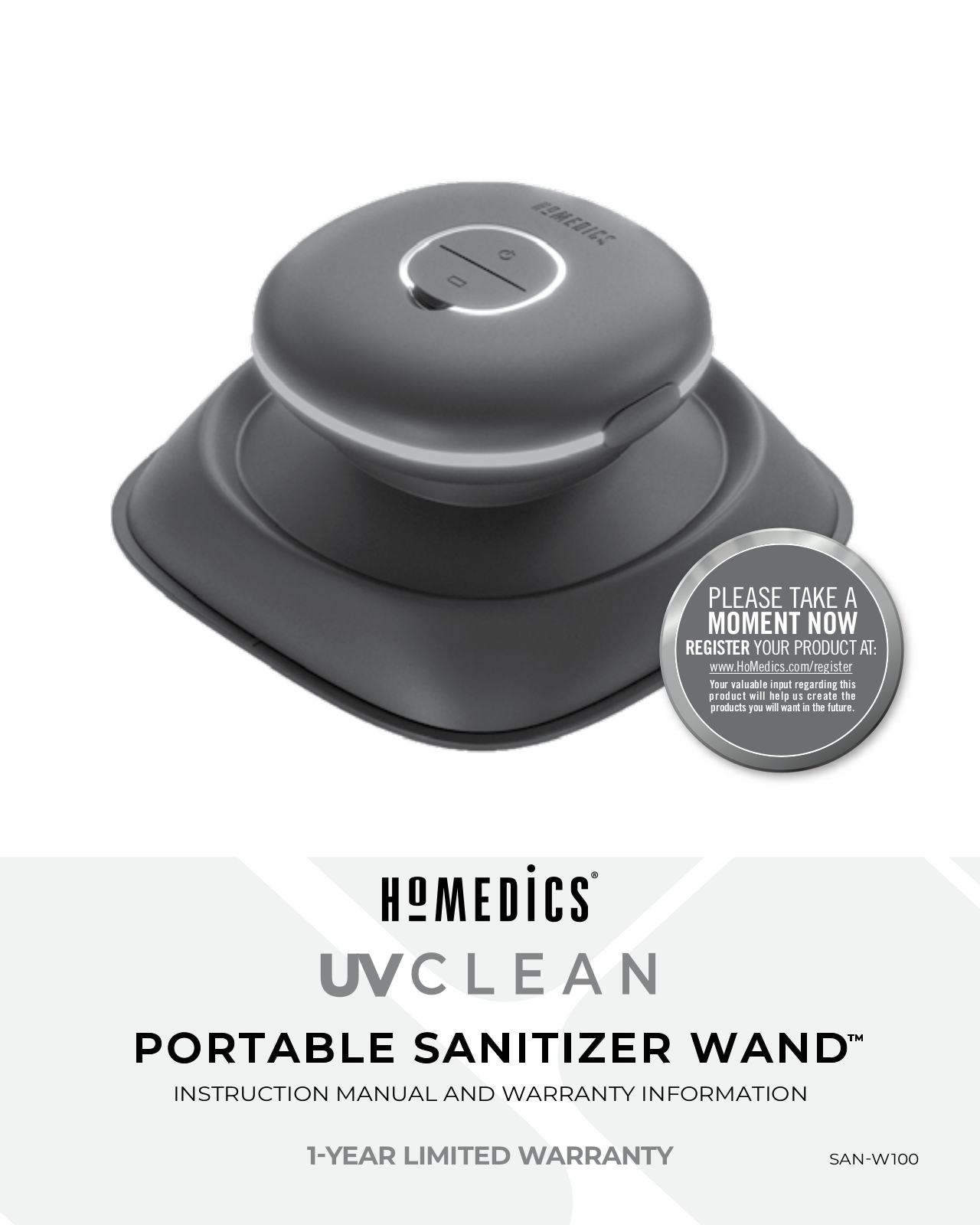 Homedics SAN-W100 User Manual