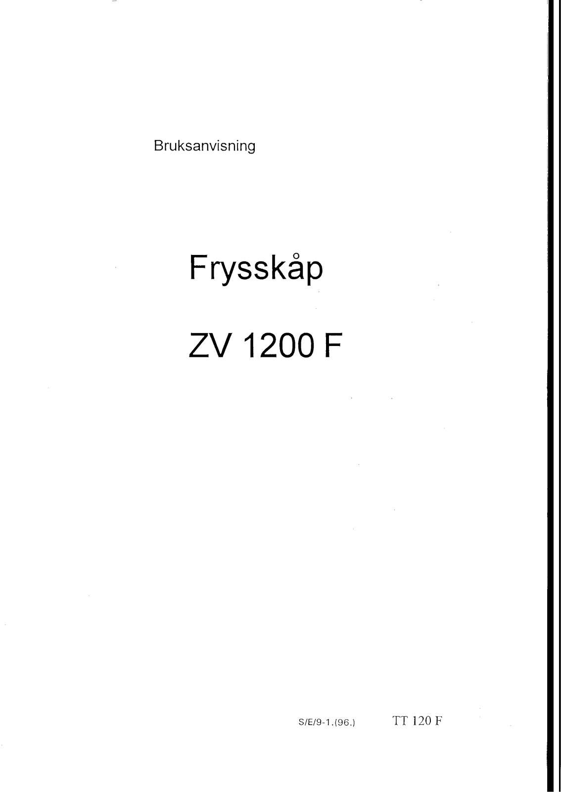 Elektro helios ZV1200F User Manual