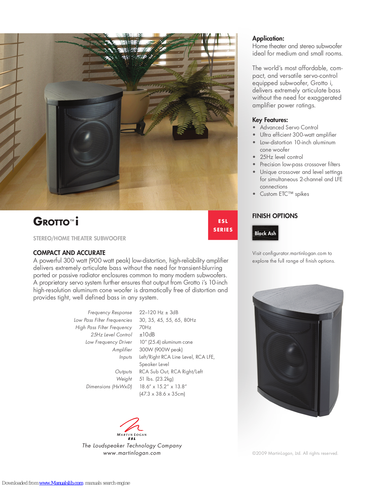 MartinLogan Grotto I User Manual