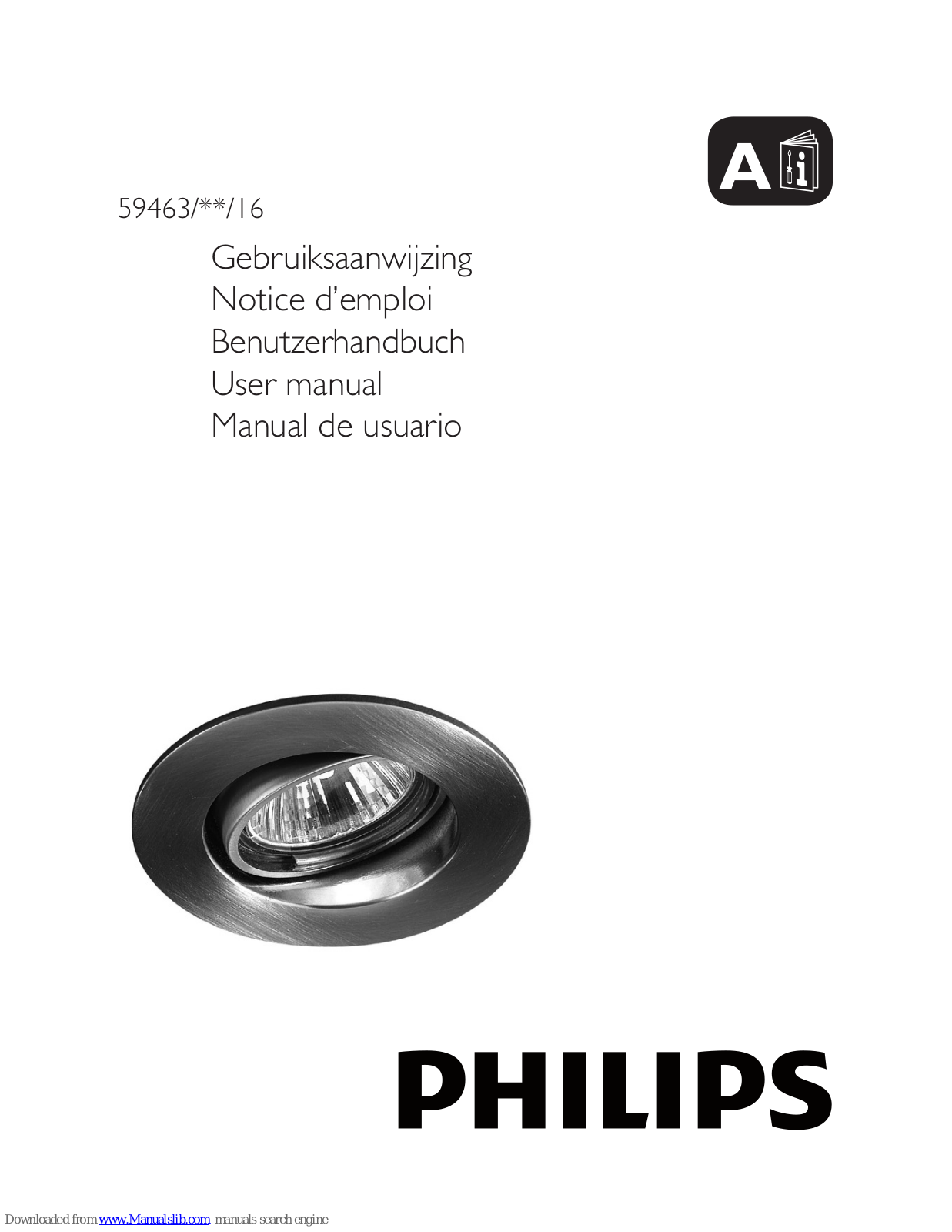 Philips 59463-17-16, 59463/**/16 User Manual - ManualMachine.com
