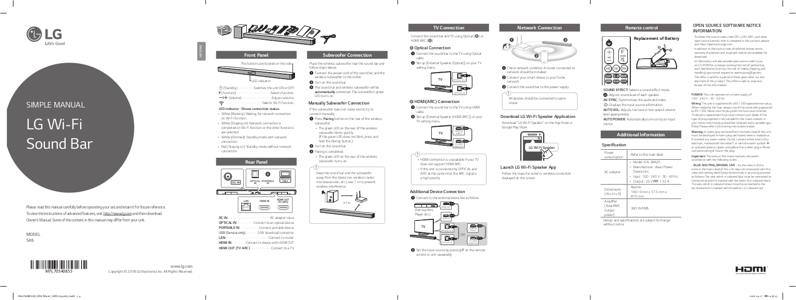 LG SK6 User Guide